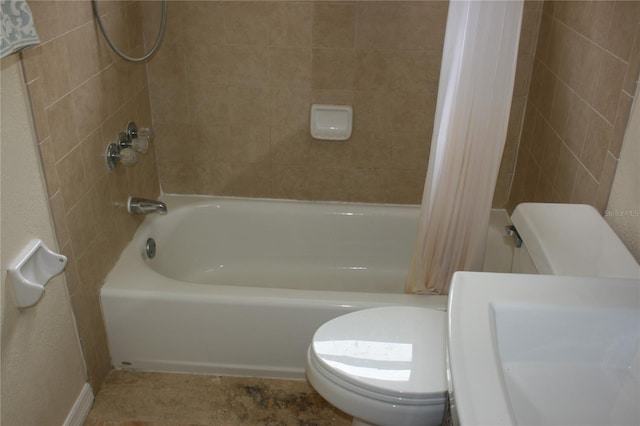 3402 W Obispo St, Tampa, FL 33629 - bathroom featuring shower / bath combination with curtain and toilet