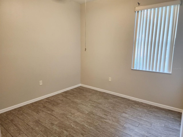 empty room featuring light hardwood / wood-style floors