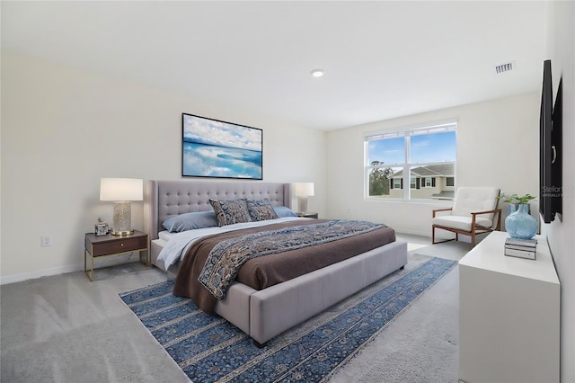 view of carpeted bedroom