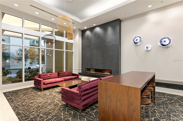 450 Knights Run Ave Unit 407, Tampa, FL 33602 - building lobby with a towering ceiling and recessed lighting
