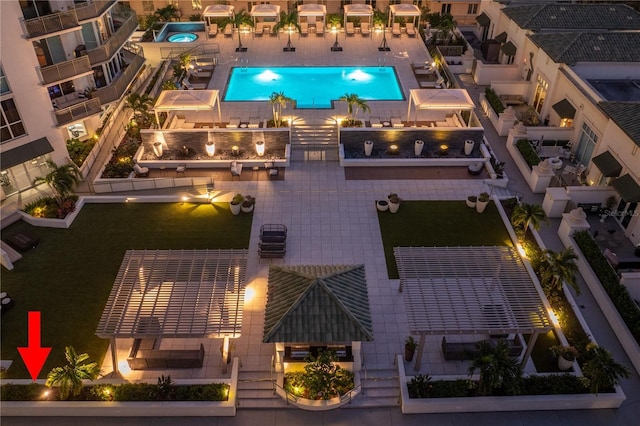 450 Knights Run Ave Unit 407, Tampa, FL 33602 - drone / aerial view of a pool area