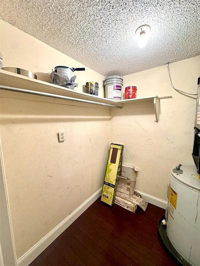 storage room featuring electric water heater