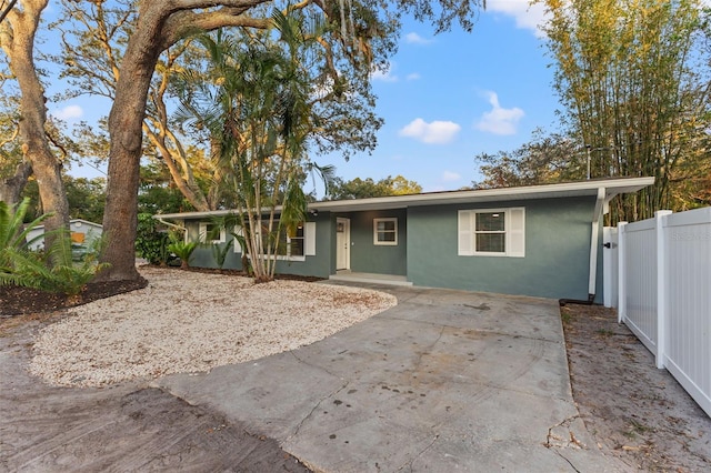 view of ranch-style home