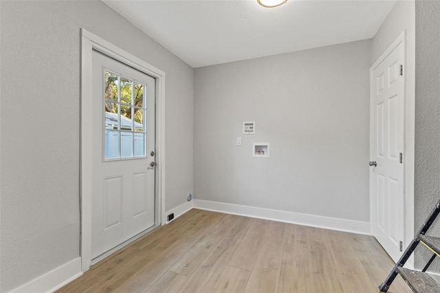 entryway featuring light hardwood / wood-style flooring