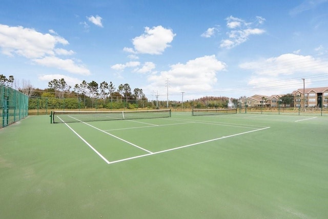 view of tennis court