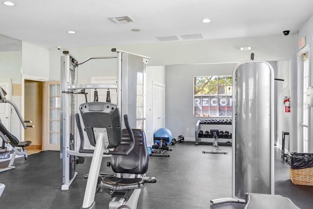 view of exercise room