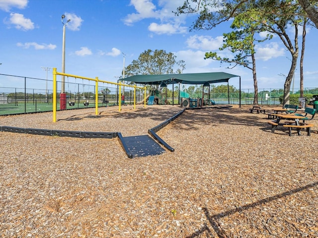 view of jungle gym