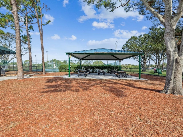 view of yard featuring a gazebo