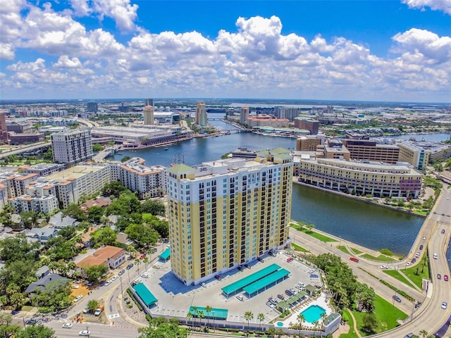 345 Bayshore Blvd Unit 808, Tampa, FL 33606 - view of urban area with a pool, a nearby body of water, and a notable bridge