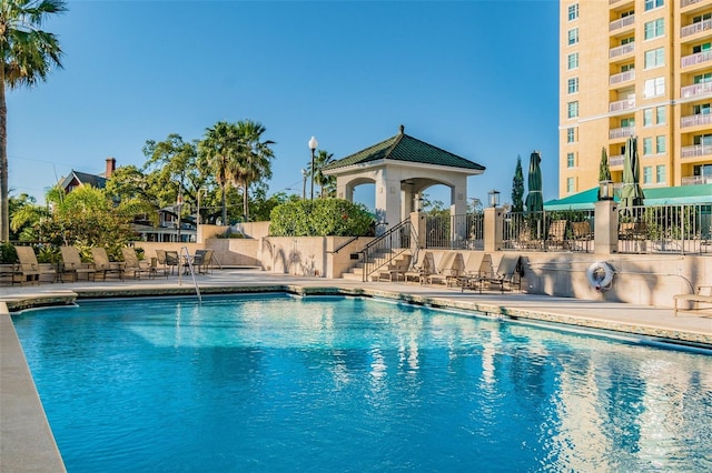 view of pool featuring a patio area