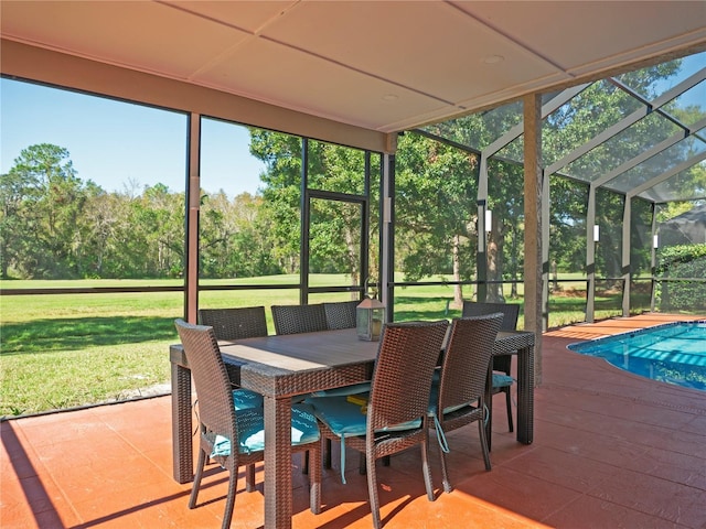 view of sunroom