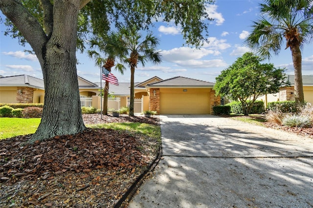 ranch-style house with a garage