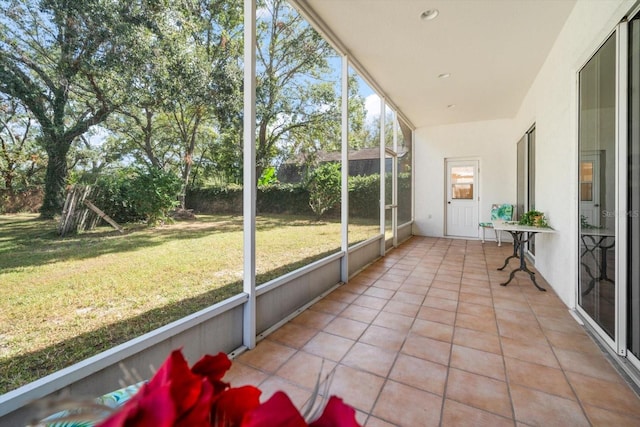 view of sunroom