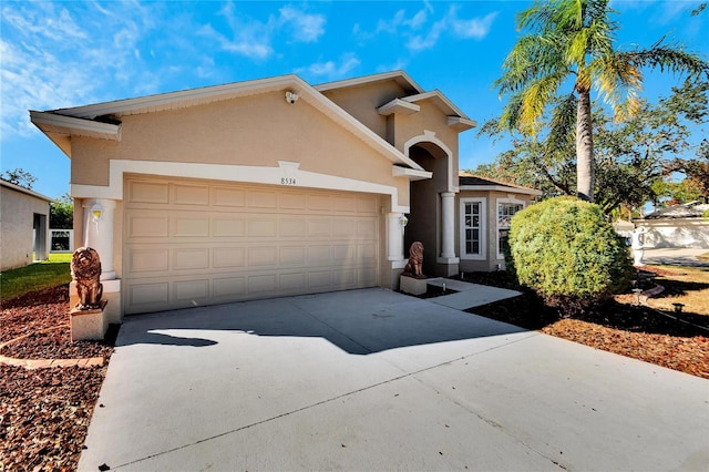 view of front of home featuring a garage