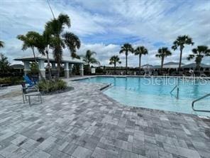 view of pool featuring a patio area