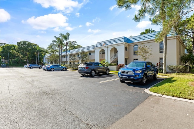 view of parking / parking lot