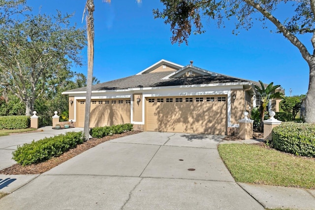 view of front of home featuring a garage