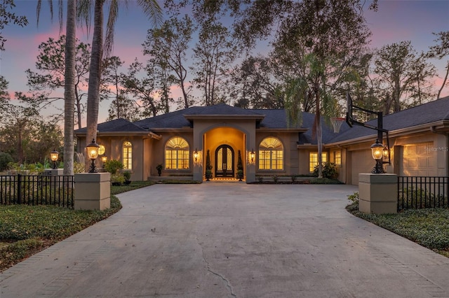 view of front of home featuring a garage