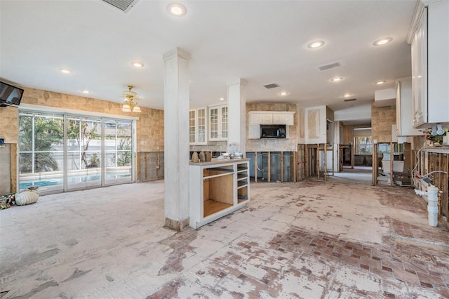 kitchen with white cabinetry