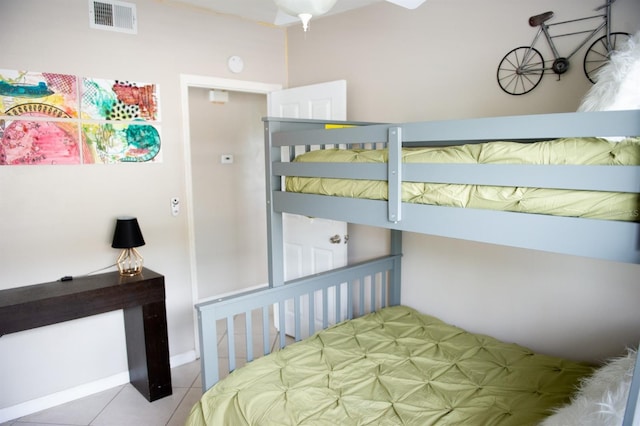 view of tiled bedroom