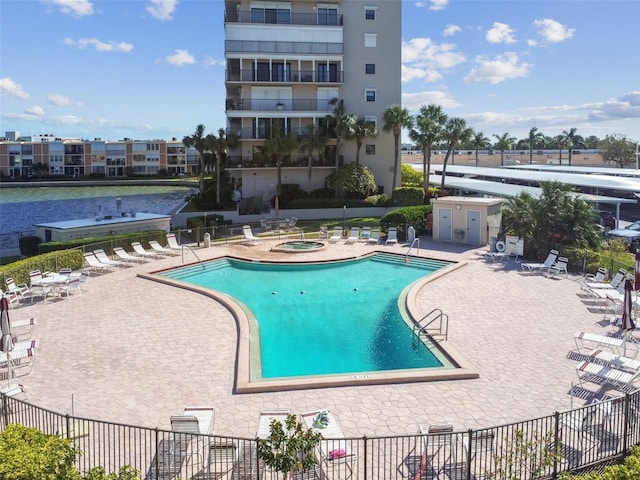 view of pool with a patio