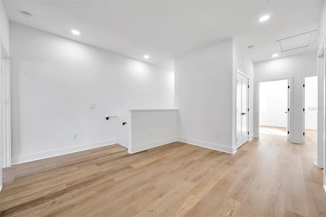 empty room featuring light hardwood / wood-style floors