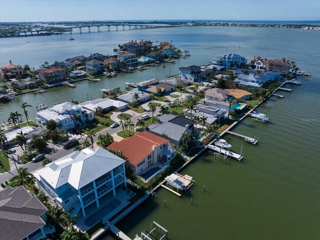 18 Winston Dr, Belleair, FL 33756 - aerial view of residential area featuring a notable bridge and a large body of water