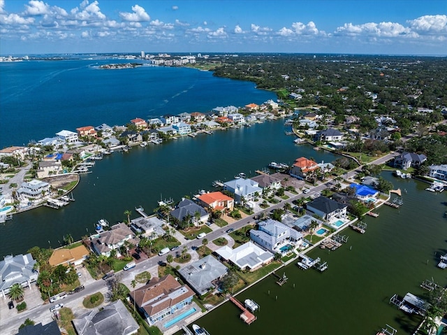 18 Winston Dr, Belleair, FL 33756 - aerial view of property's location featuring a large body of water and nearby suburban area