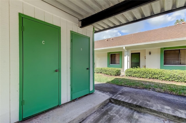 view of doorway to property