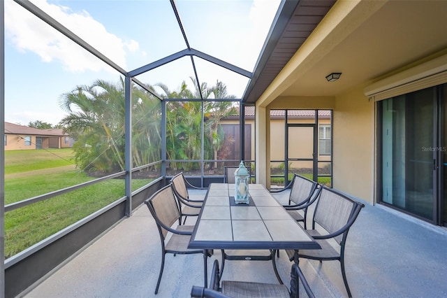 sunroom / solarium with a wealth of natural light