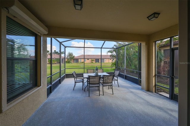 view of sunroom