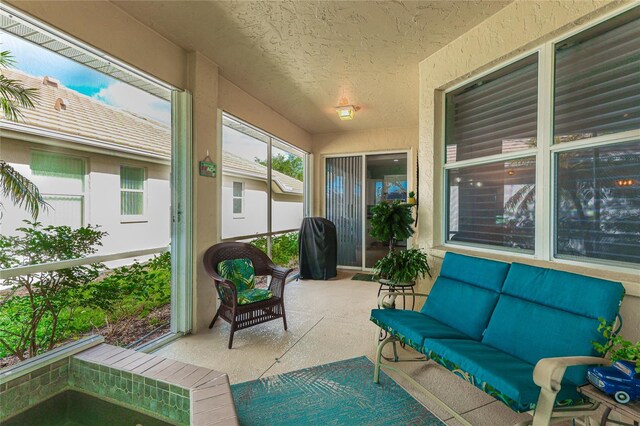 view of sunroom