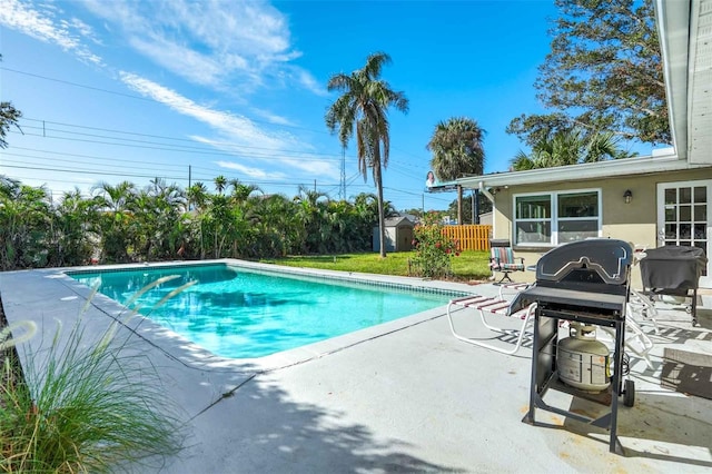 view of pool with a patio area