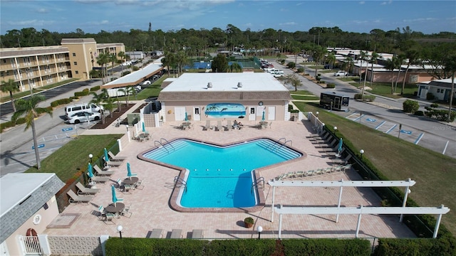 view of pool with a patio area