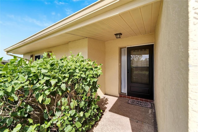 view of doorway to property