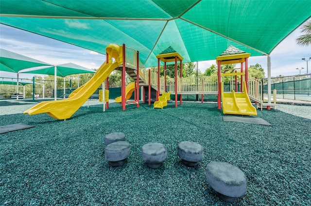 view of jungle gym