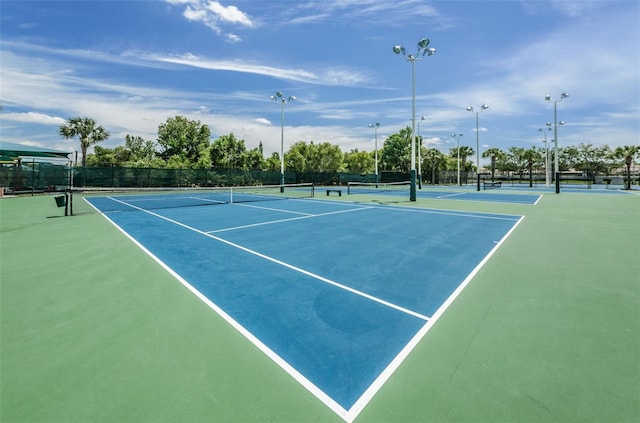 view of tennis court