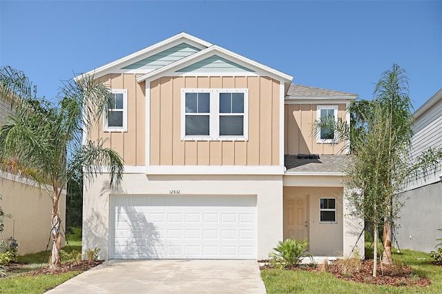 view of front of home featuring a garage