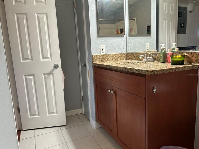 10200 Gandy Blvd N Unit 921, Saint Petersburg, FL 33702 - bathroom featuring vanity, tile patterned flooring, and baseboards