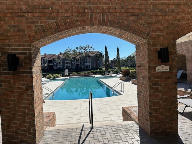 view of pool with a patio