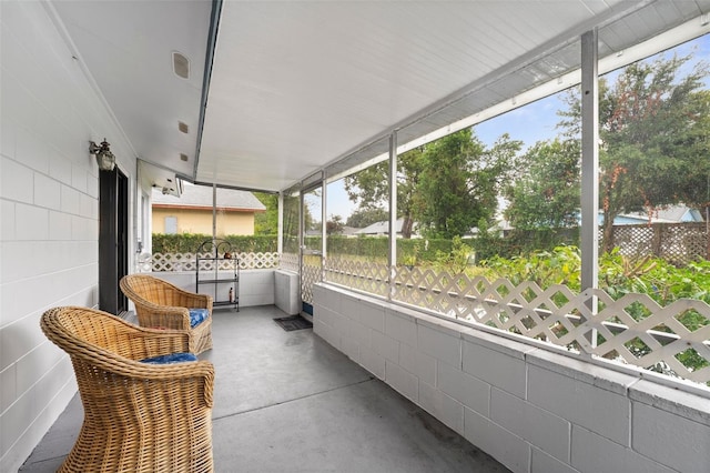 view of sunroom