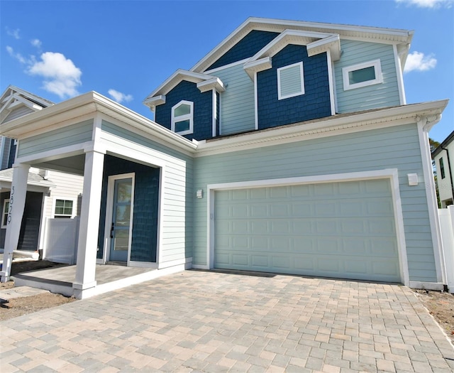 view of front of house featuring a garage