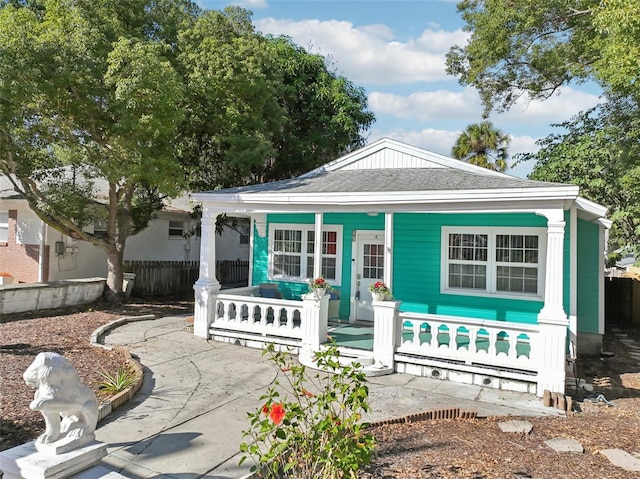 view of front of home featuring a porch