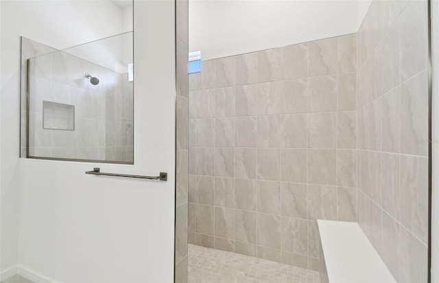 bathroom with a walk in shower