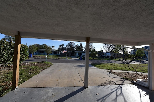 view of patio featuring a residential view