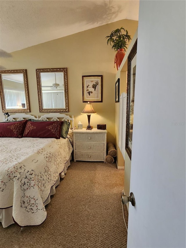 4632 Red Maple Rd Unit 1204, Bradenton, FL 34210 - bedroom with vaulted ceiling and carpet flooring