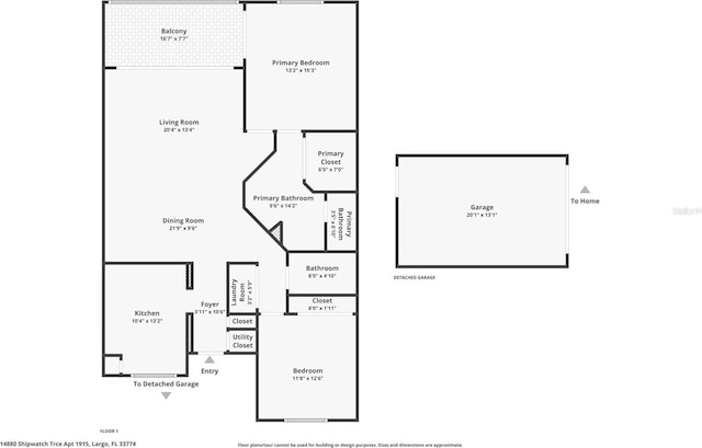 14880 Shipwatch Trce Unit 1915, Largo, FL 33774 - property floor plan