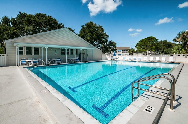 view of pool with a patio area