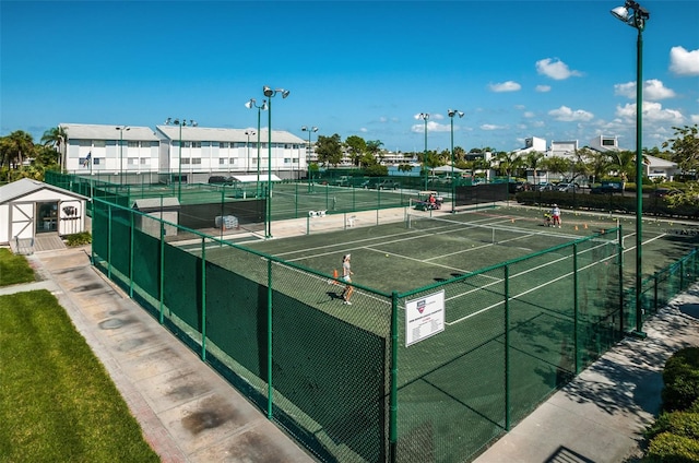 view of tennis court