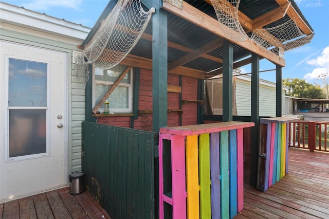 view of wooden deck